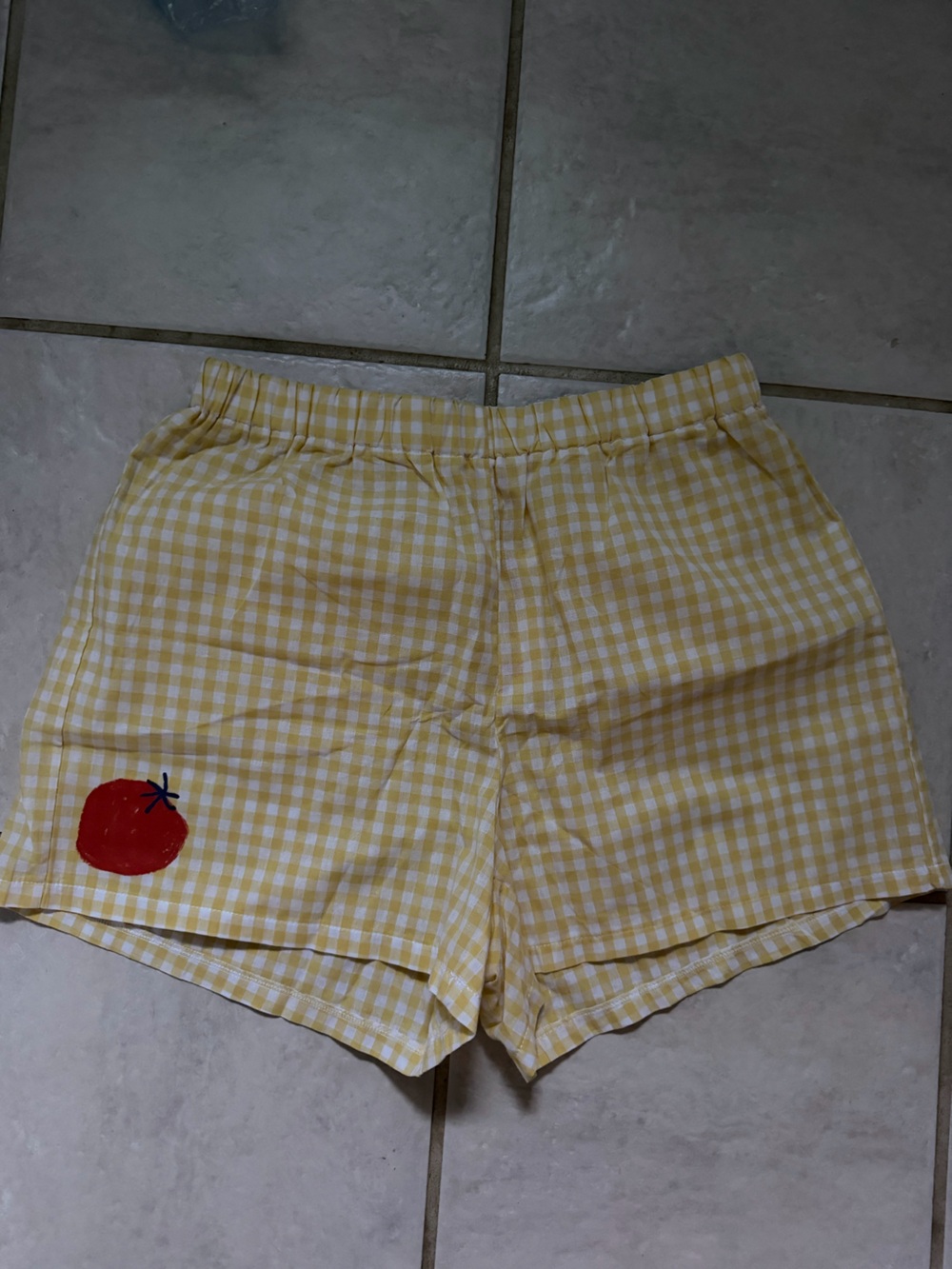 Pigeon Said Please Tomato Sunday Morning Gingham Shorts